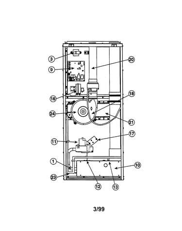 90+ downflow furnace