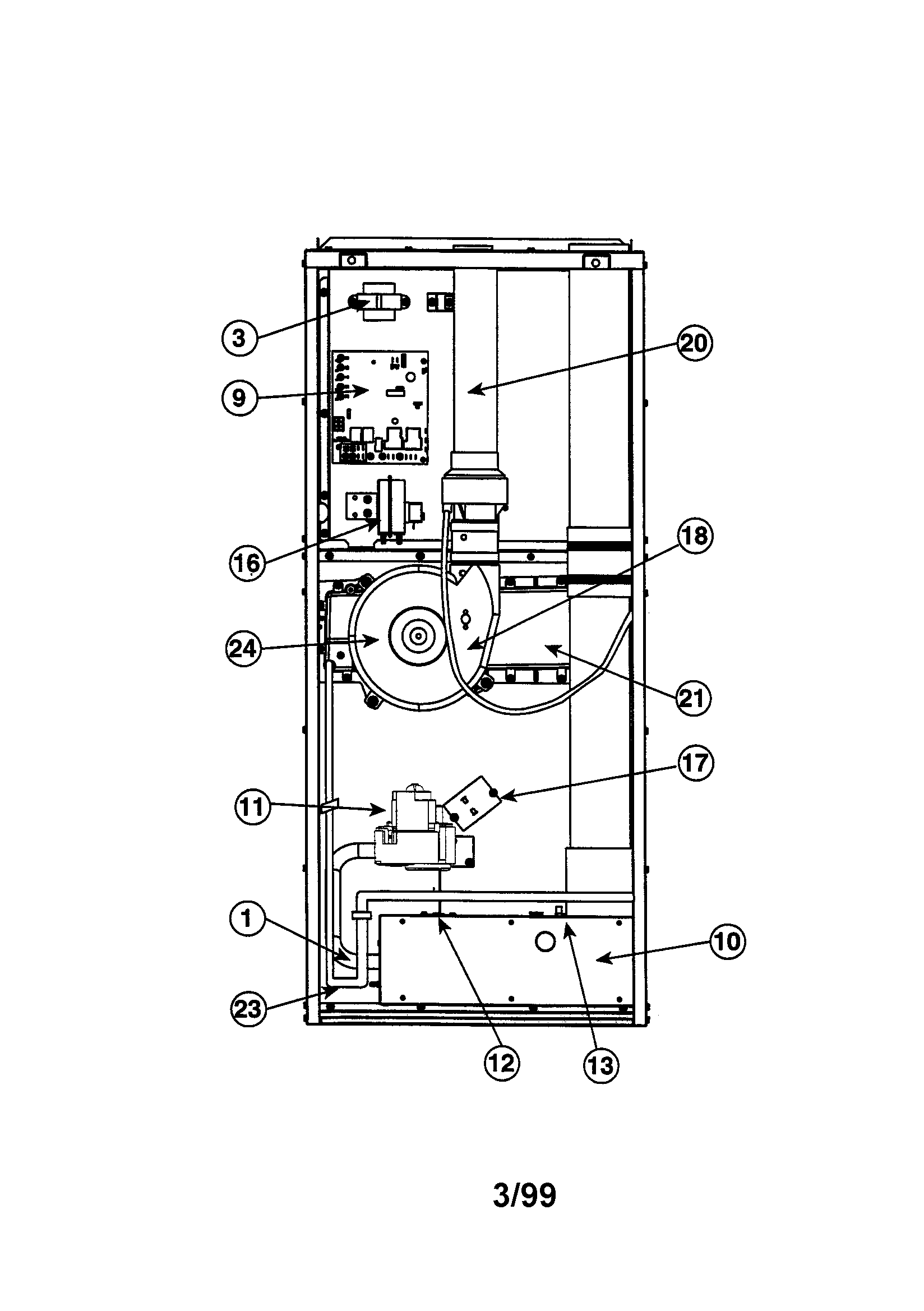 90+ downflow furnace