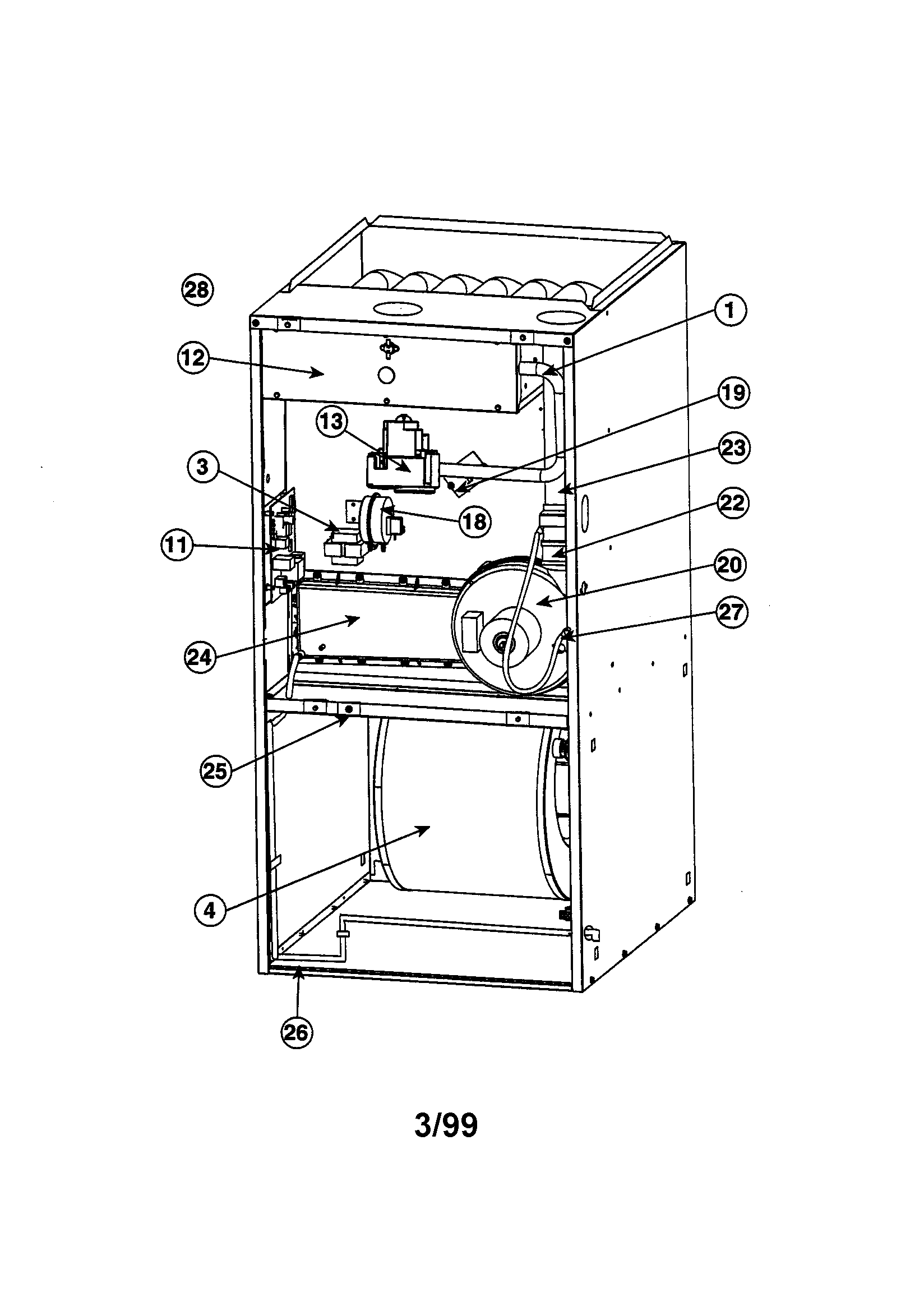 90+ upflow condensing furnace