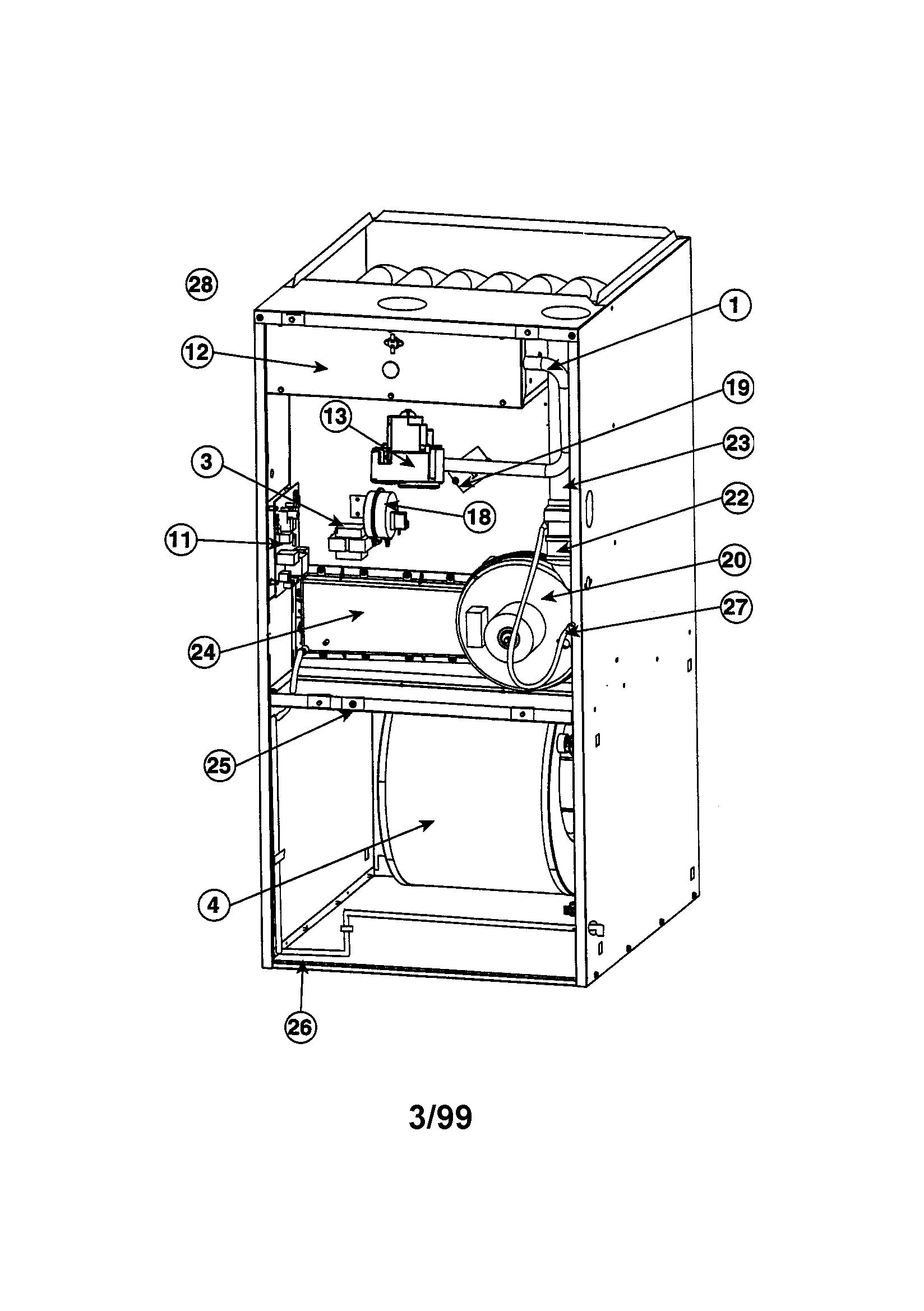 90+ upflow condensing furnace