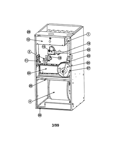 90+ upflow condensing furnace