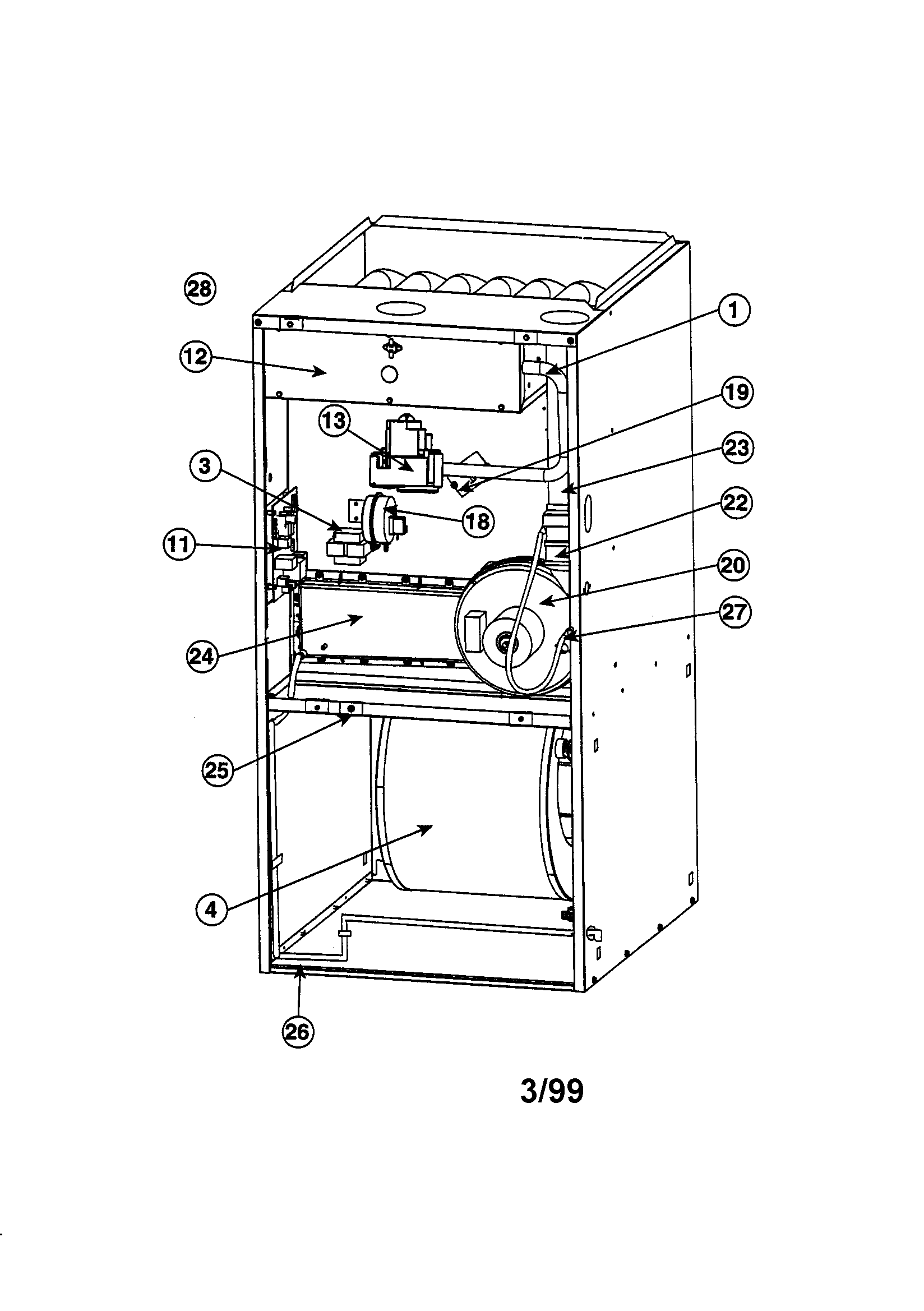 90+ upflow condensing furnace