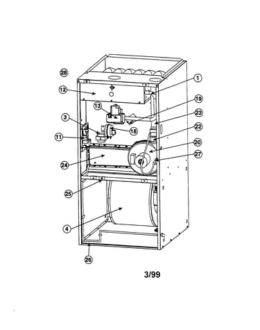 90+ upflow condensing furnace