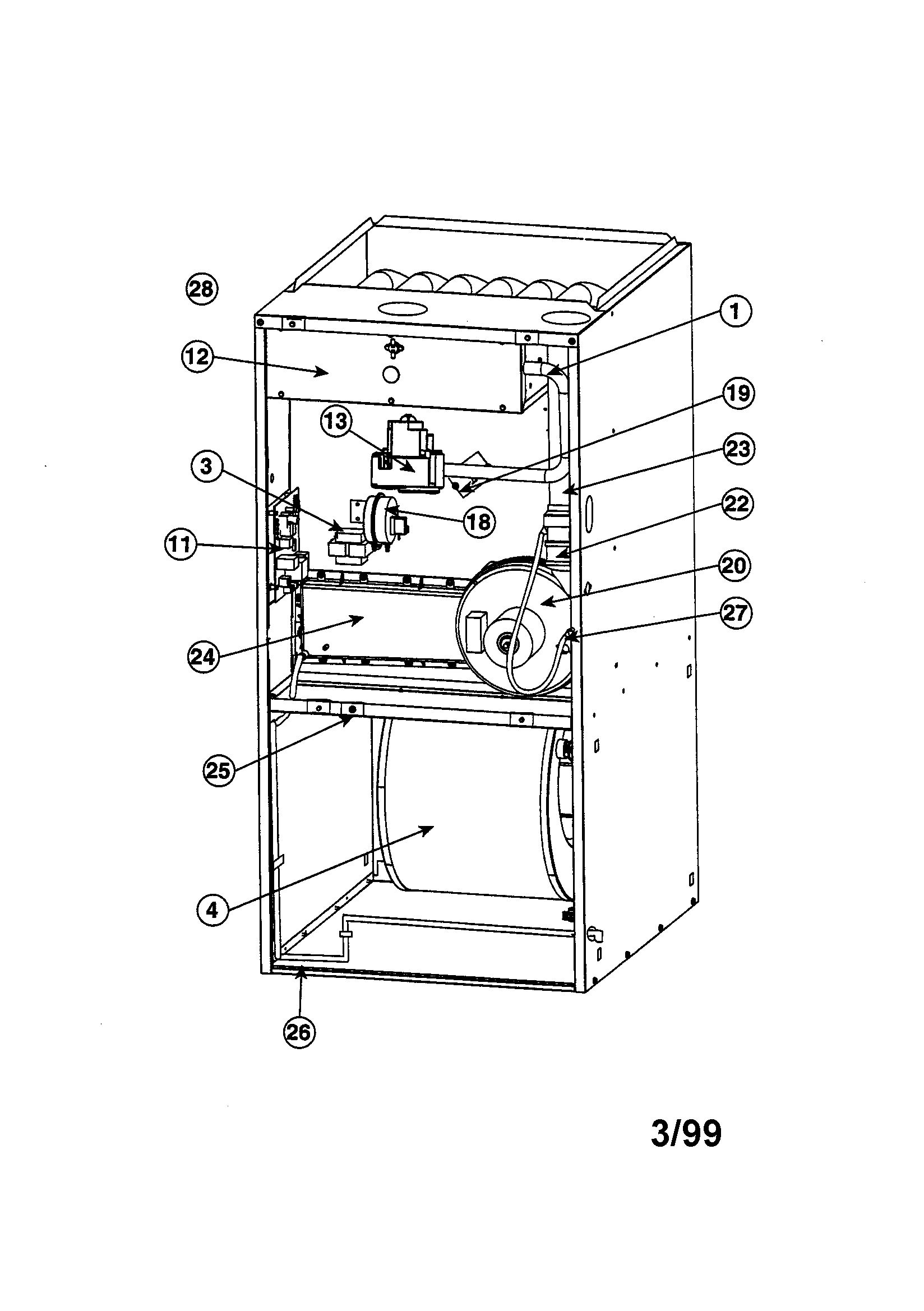 90+ upflow condensing furnace
