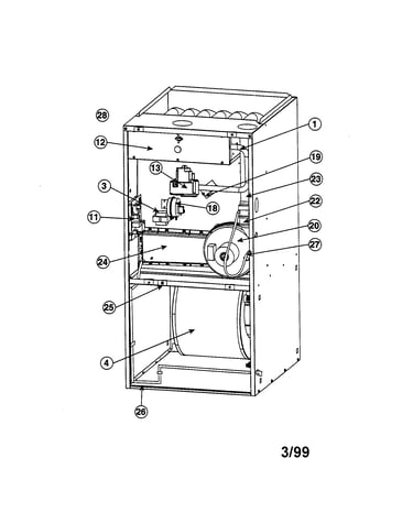 90+ upflow condensing furnace