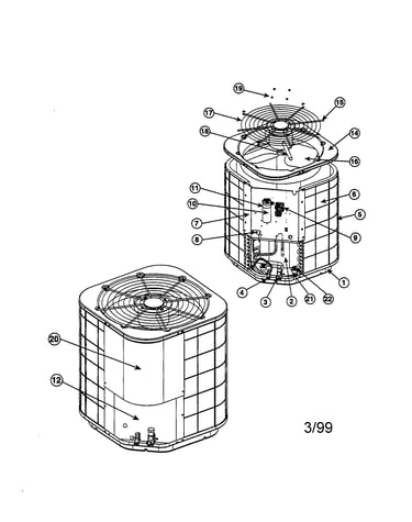 Split system air conditioner