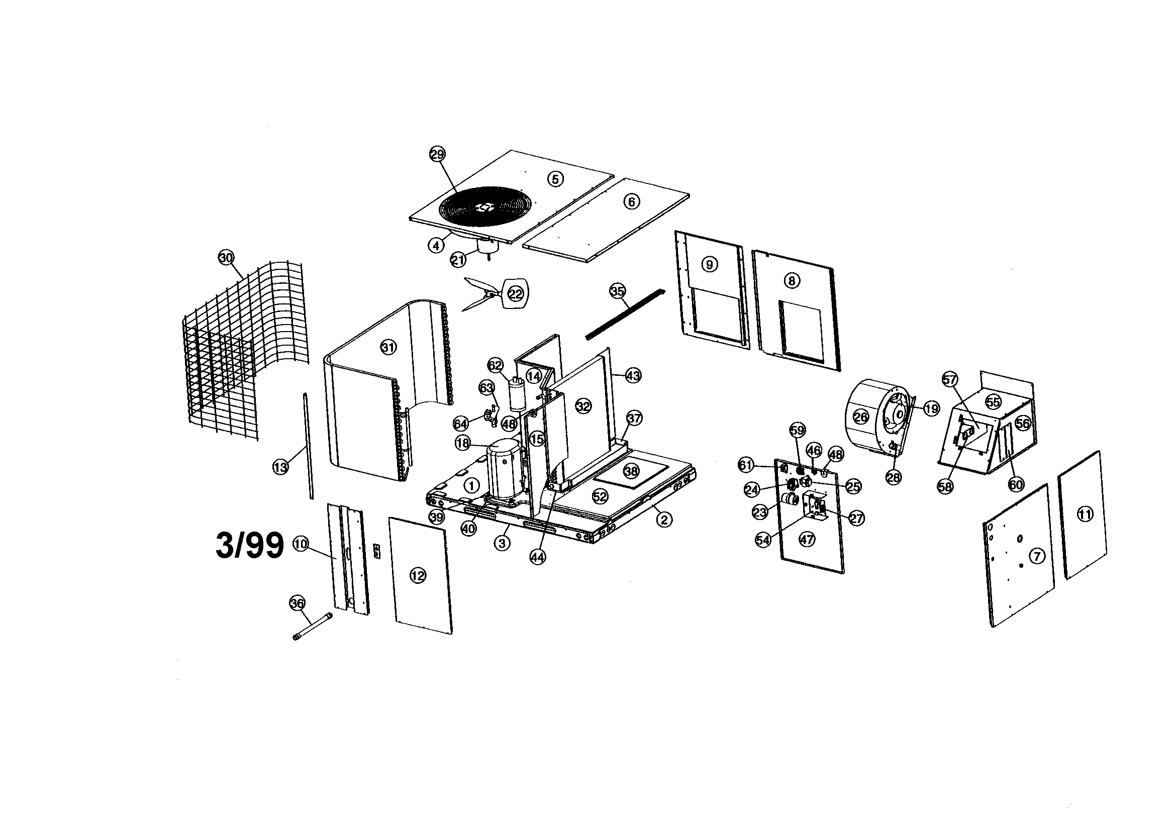 Single package heat pump