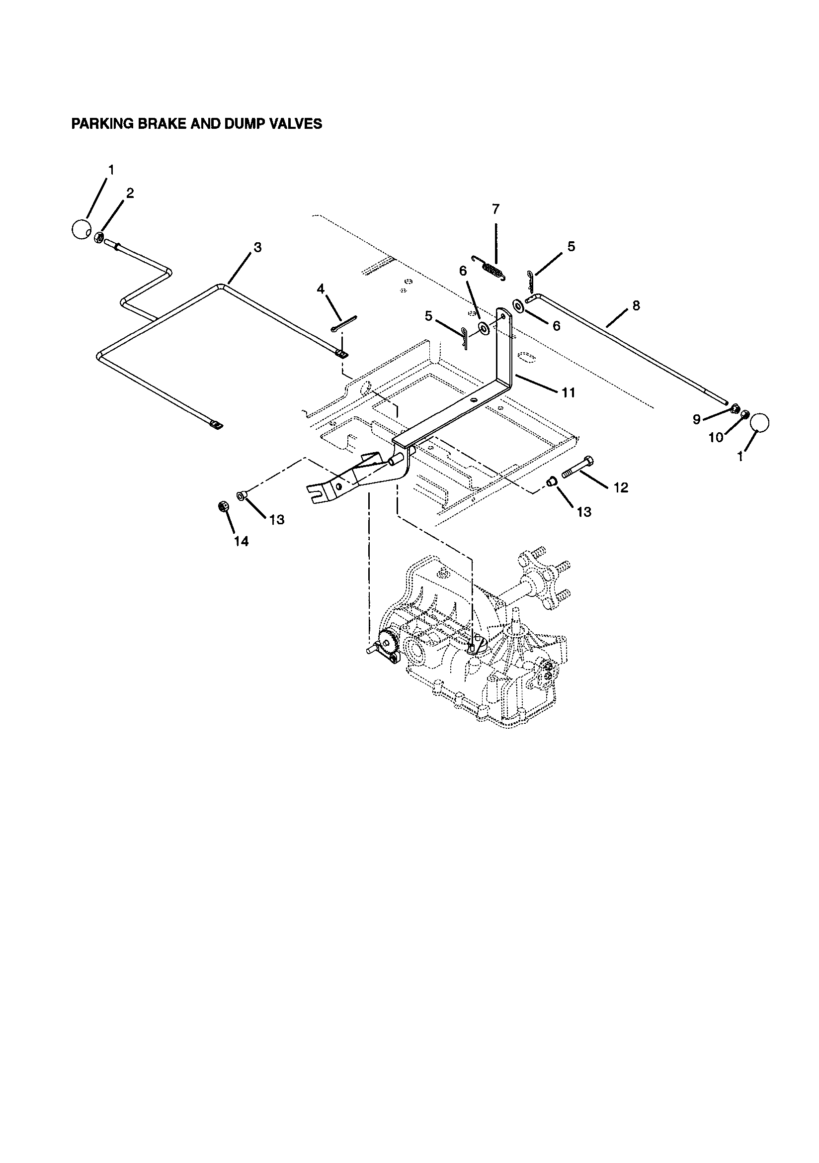 Parking brake/dump valves