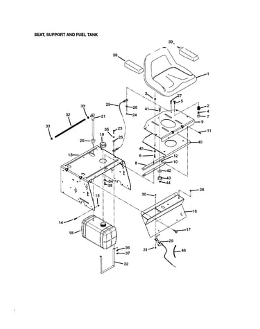 Seat/support/fuel tank