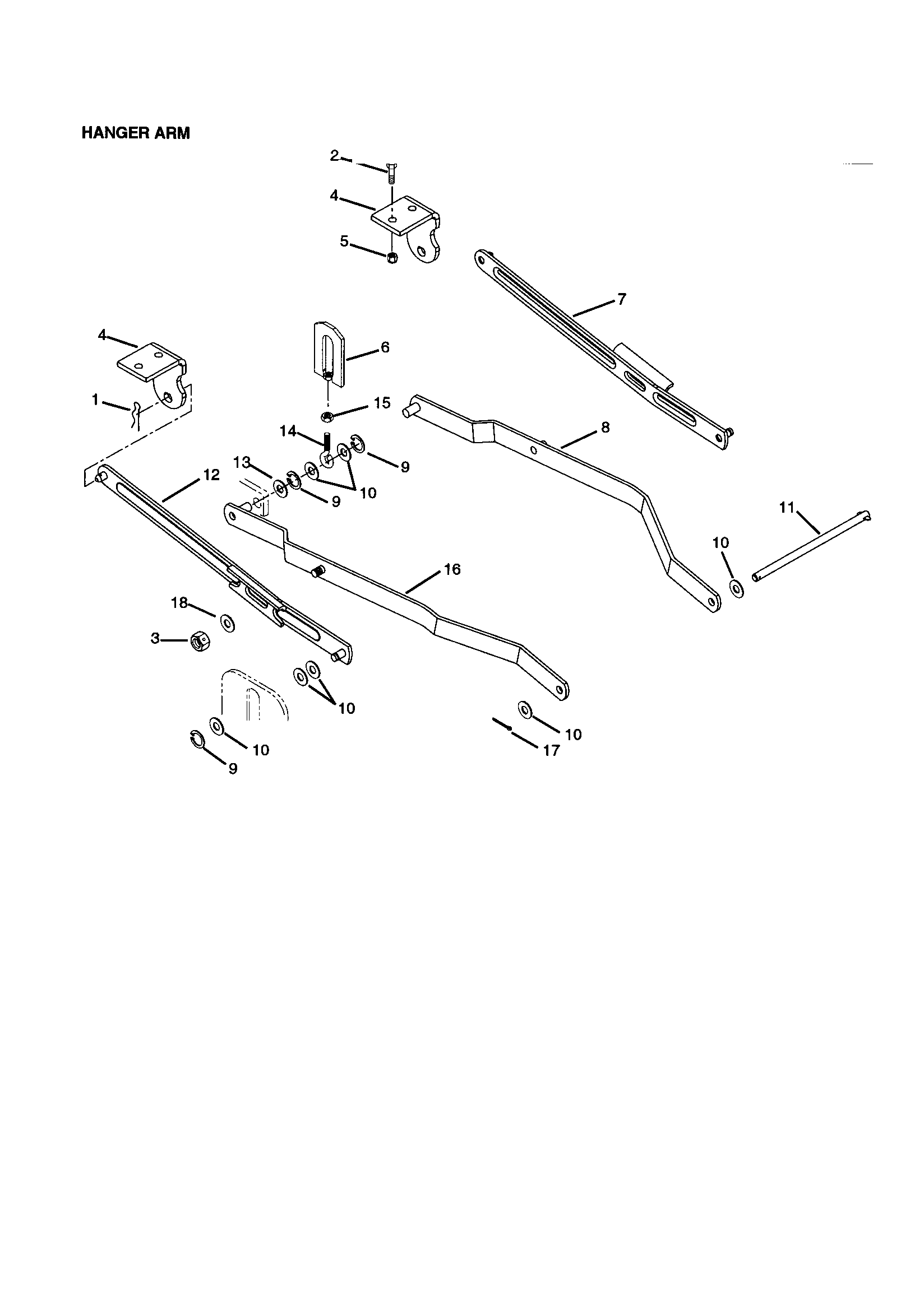 Hanger arm