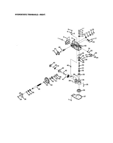 Hydrostatic transaxle - right