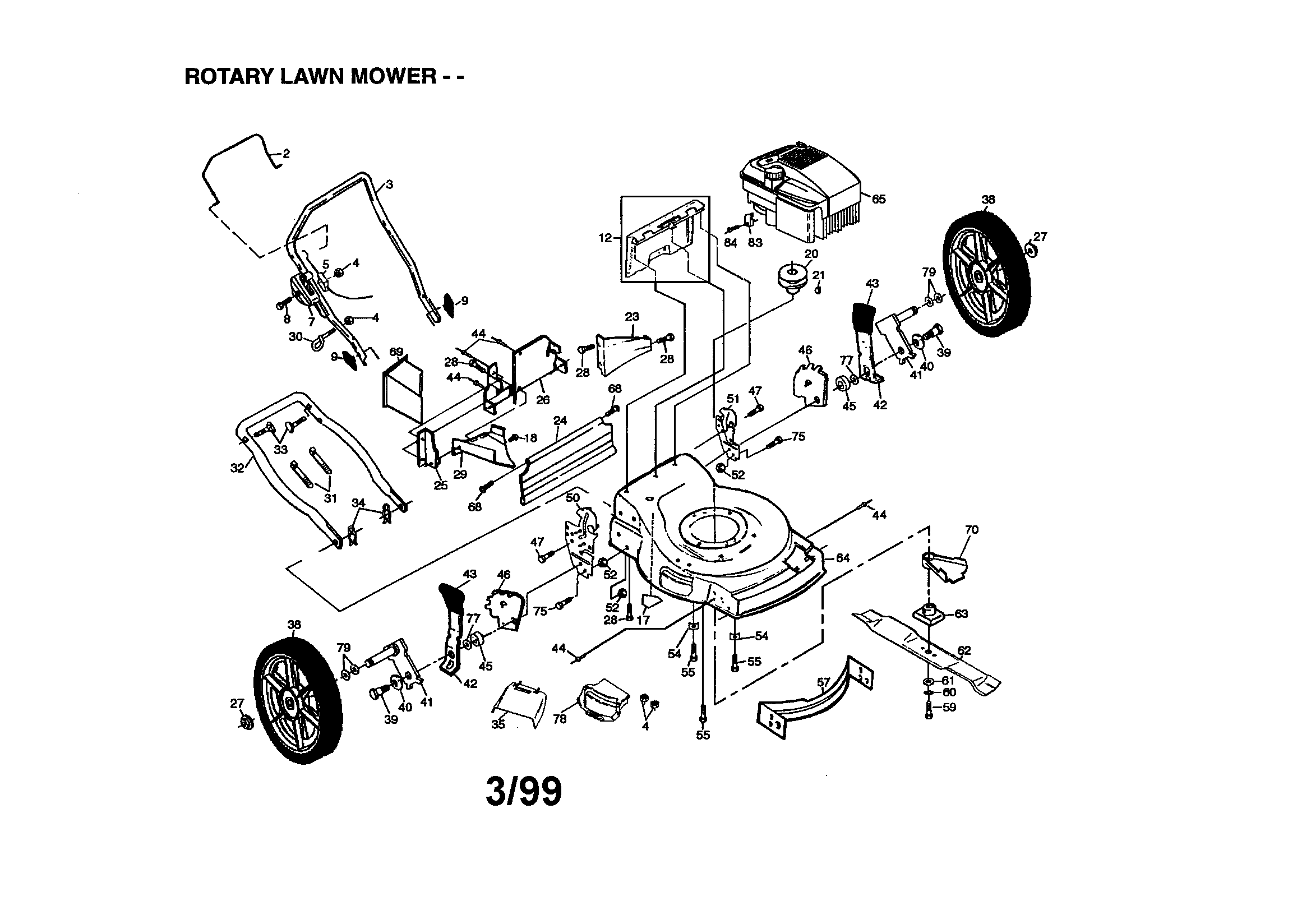Rotary lawn mower