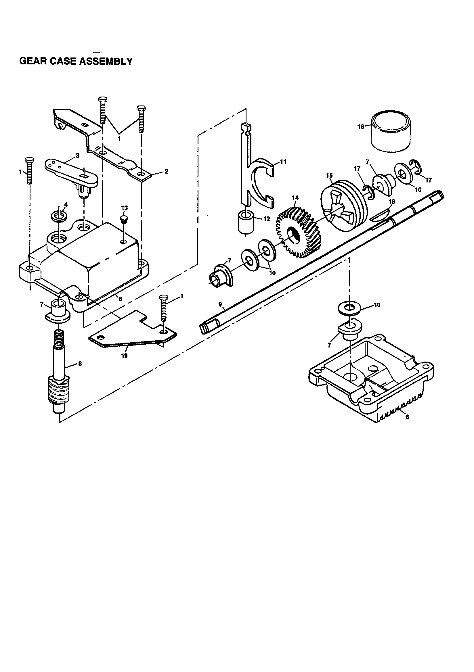 Gear case assembly 702511