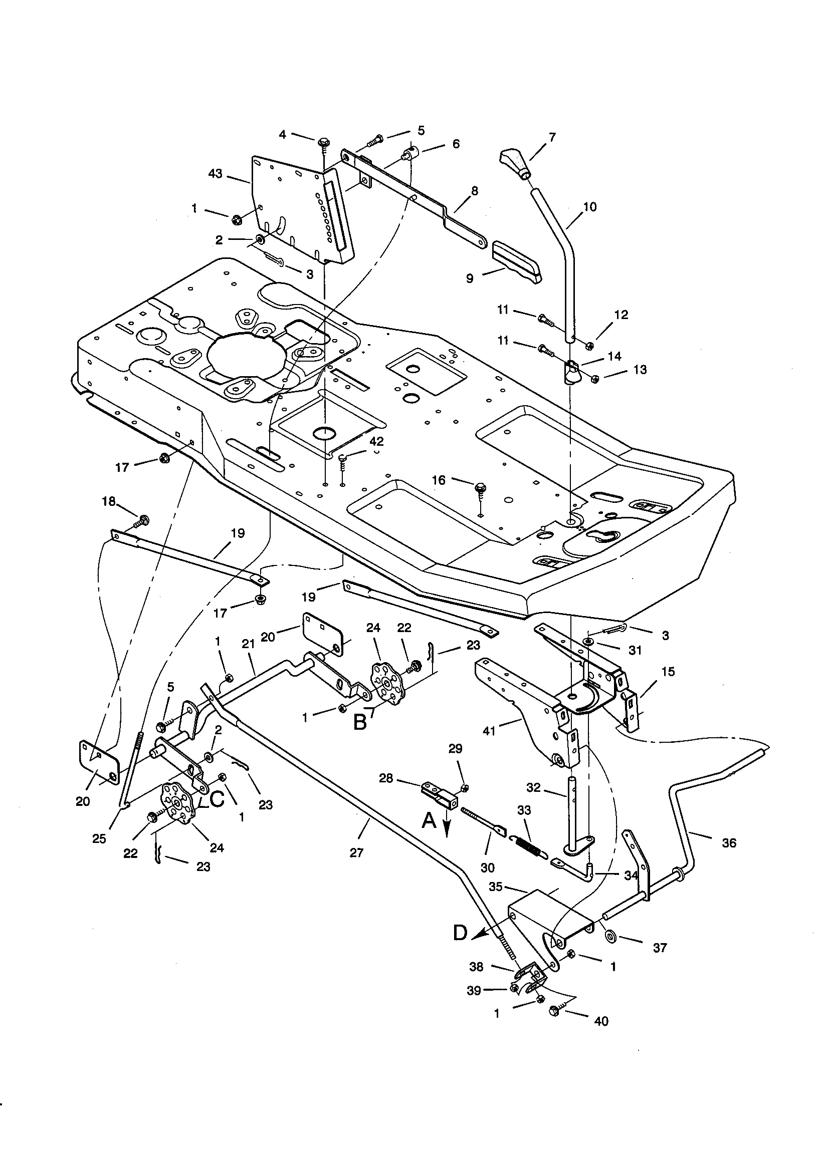Mower housing suspension