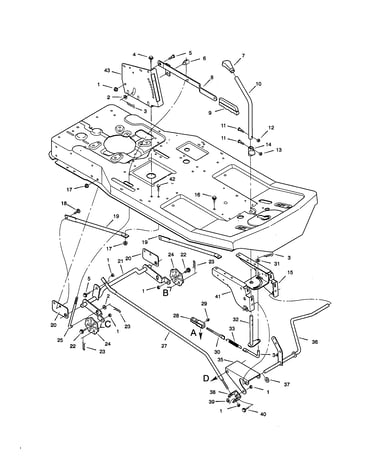 Mower housing suspension