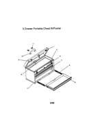 3 drawer portable chest w/footer