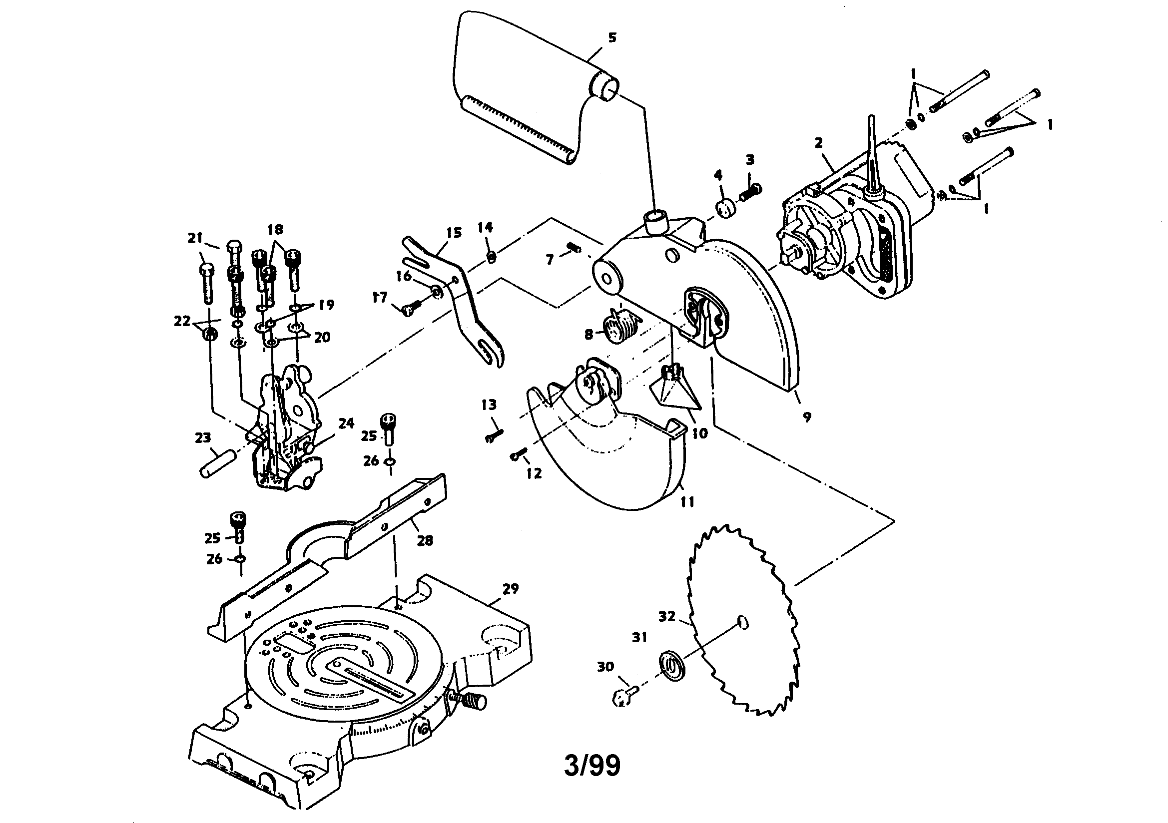 Motor and blade