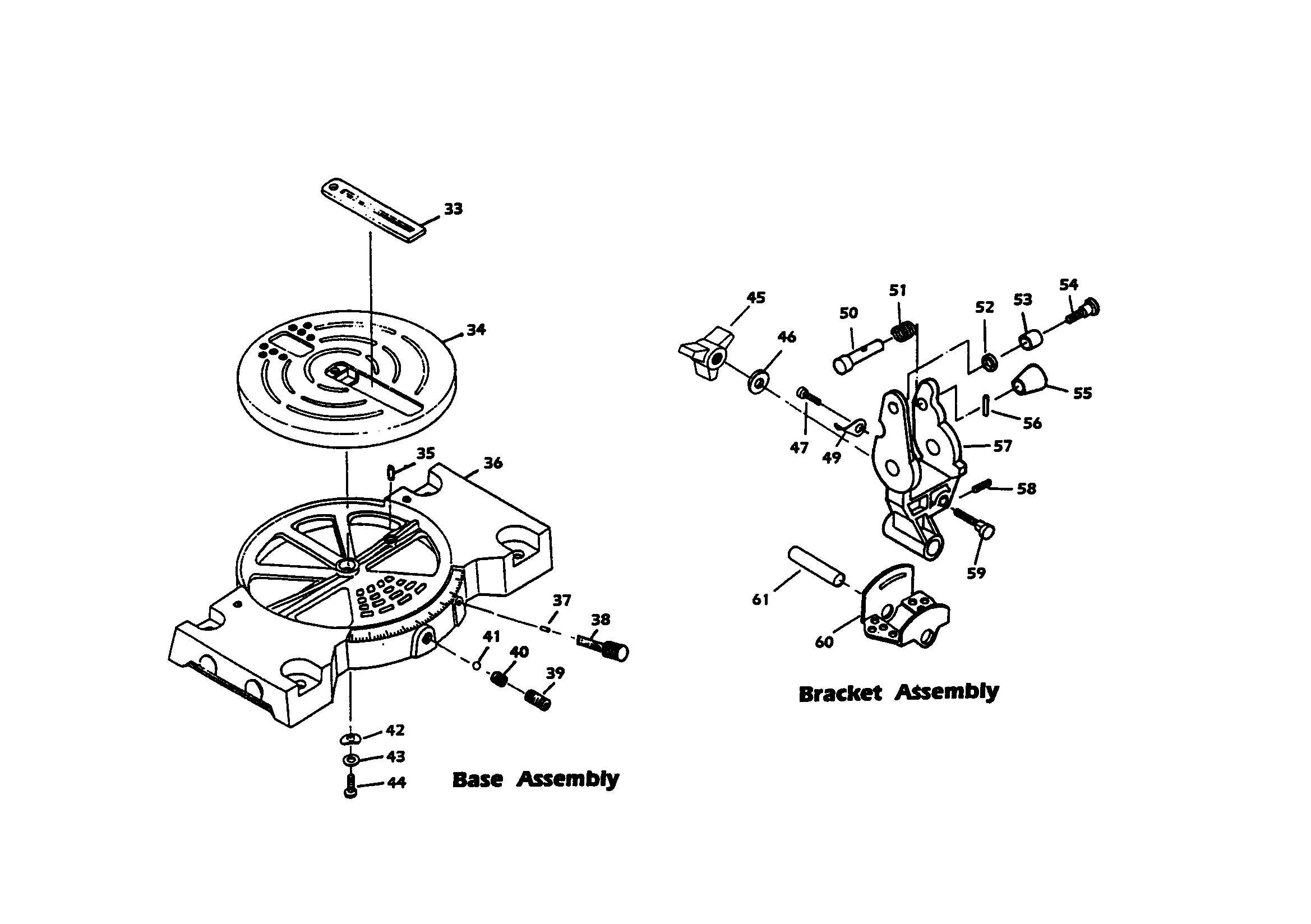 Base/bracket assembly