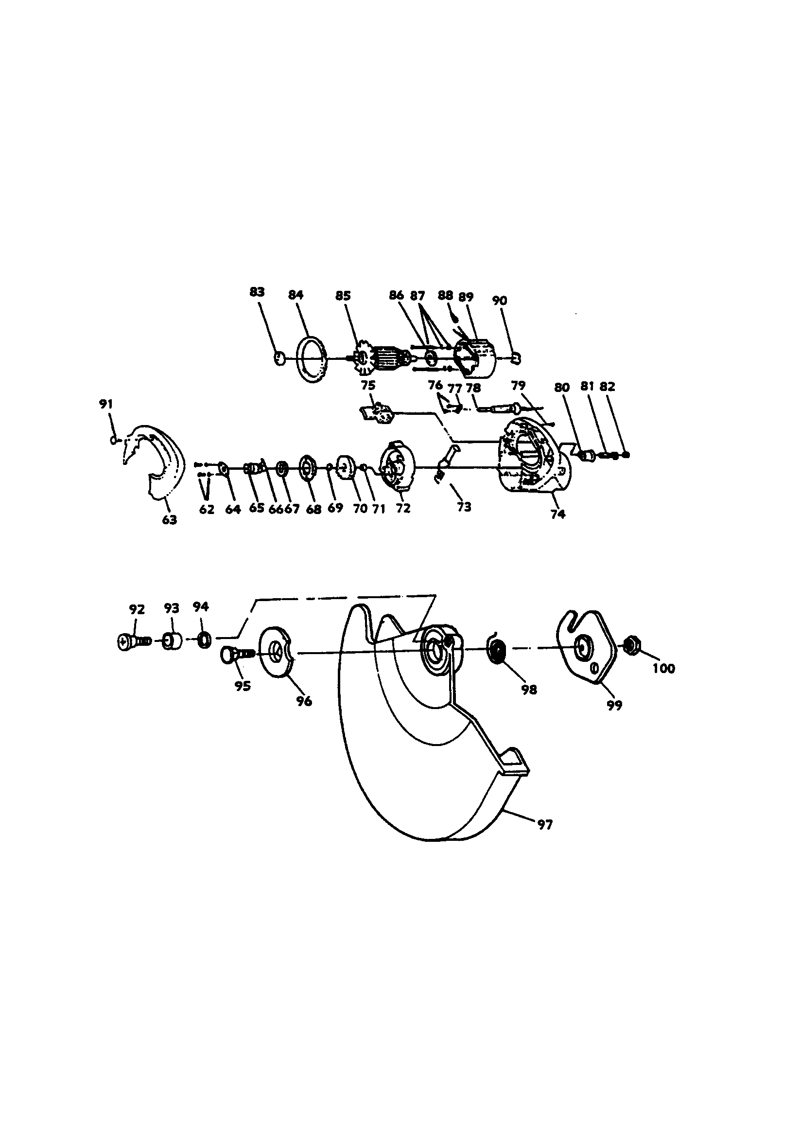 Motor/lower guard assembly