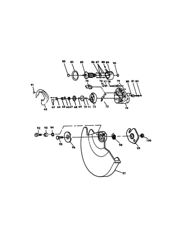 Motor/lower guard assembly