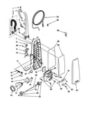 Dust compartment and motor