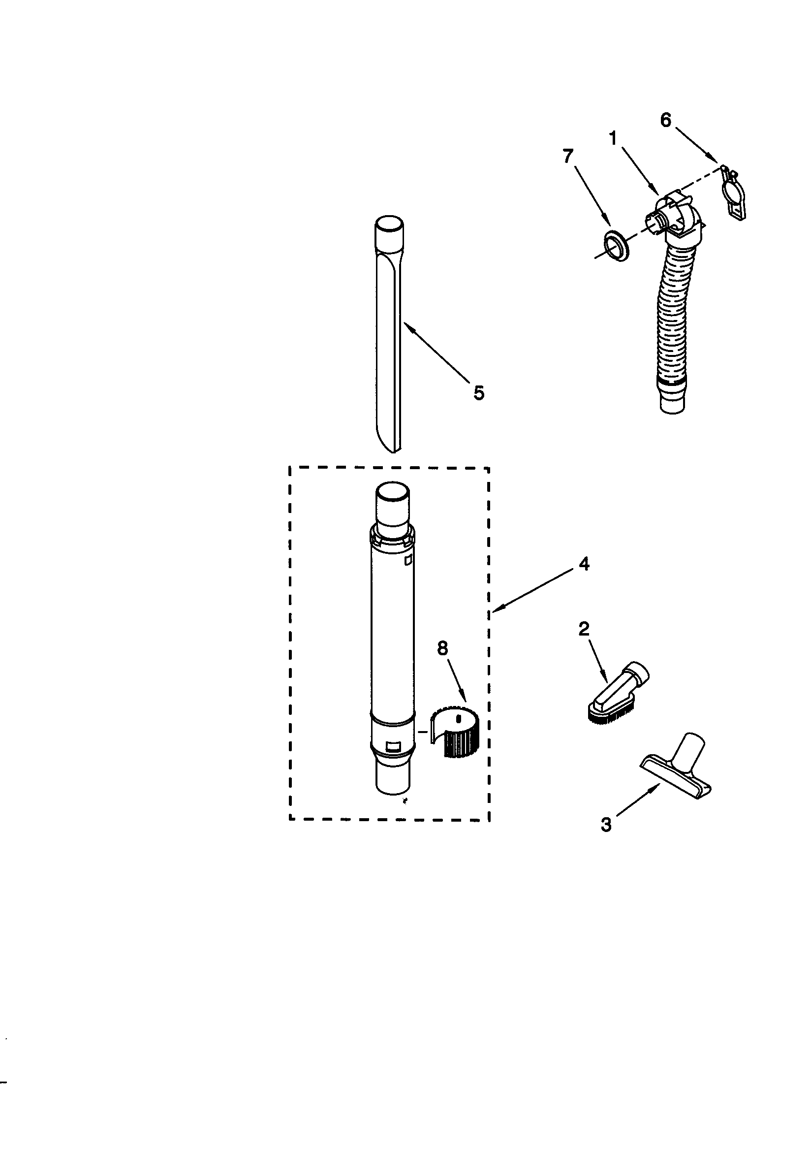 Hose and attachment