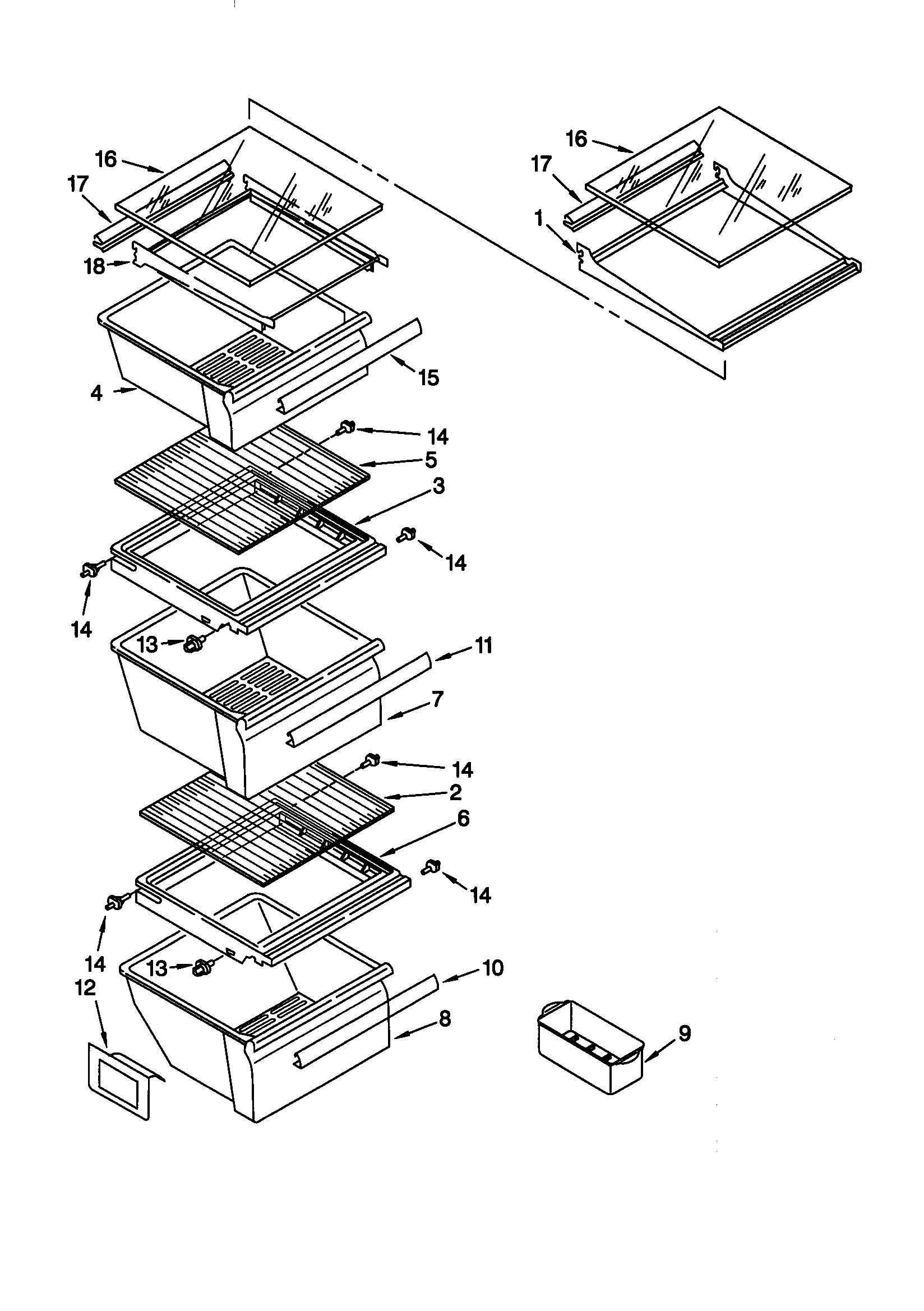 Refrigerator shelf