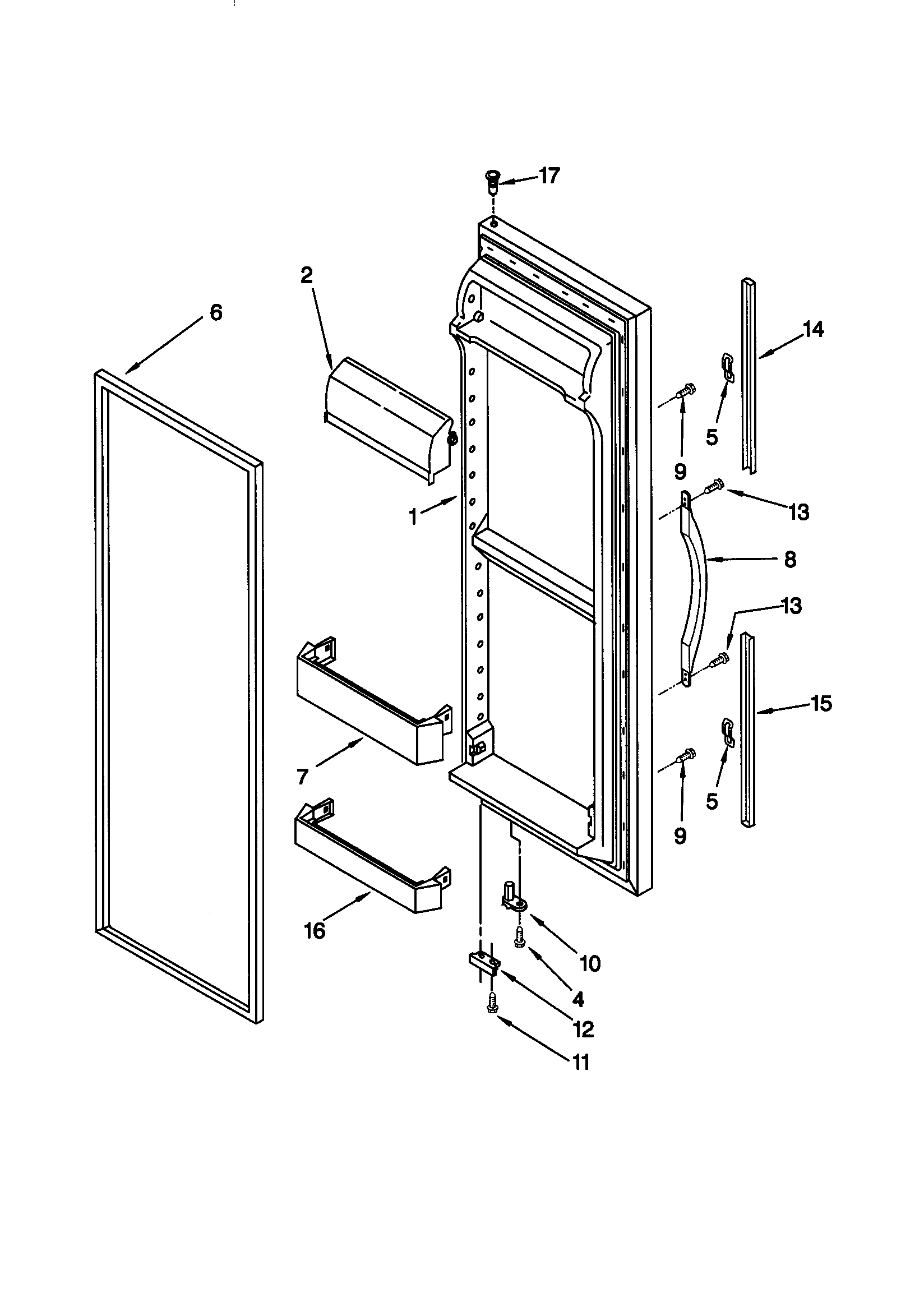 Refrigerator door