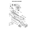 Kenmore 10658285892 motor and ice contaner diagram