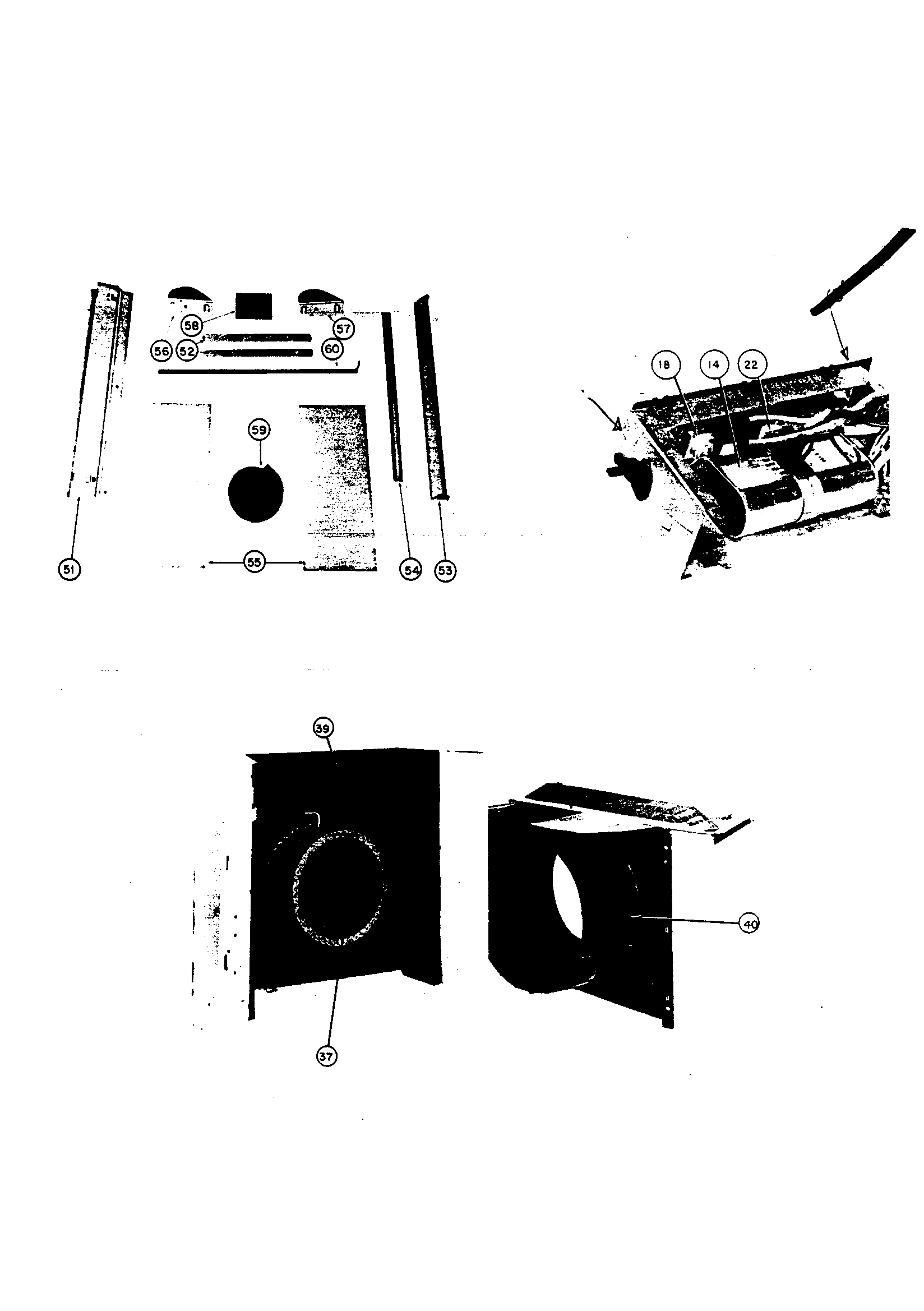 Blower housing and thermostat