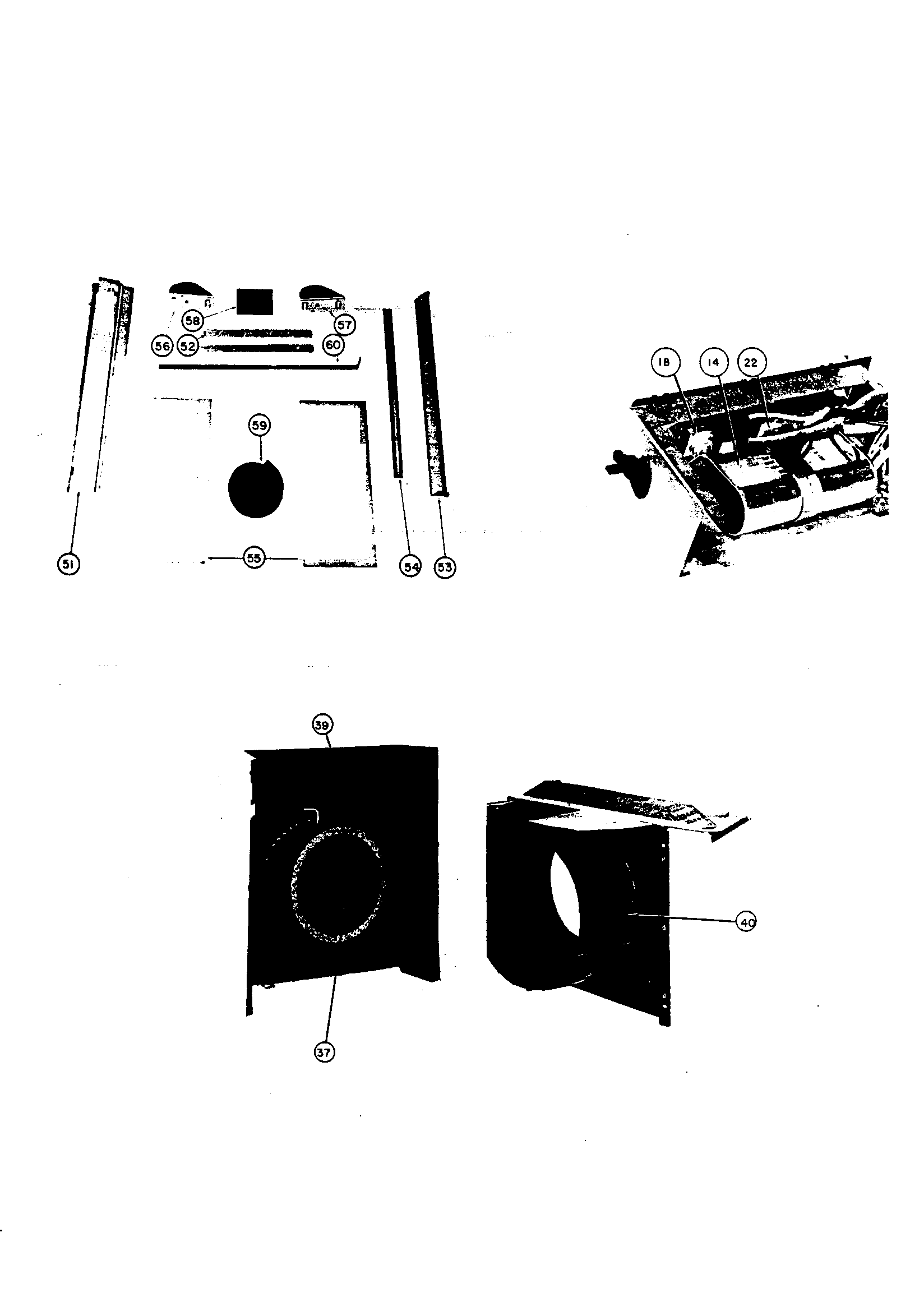 Blower housing and thermostat