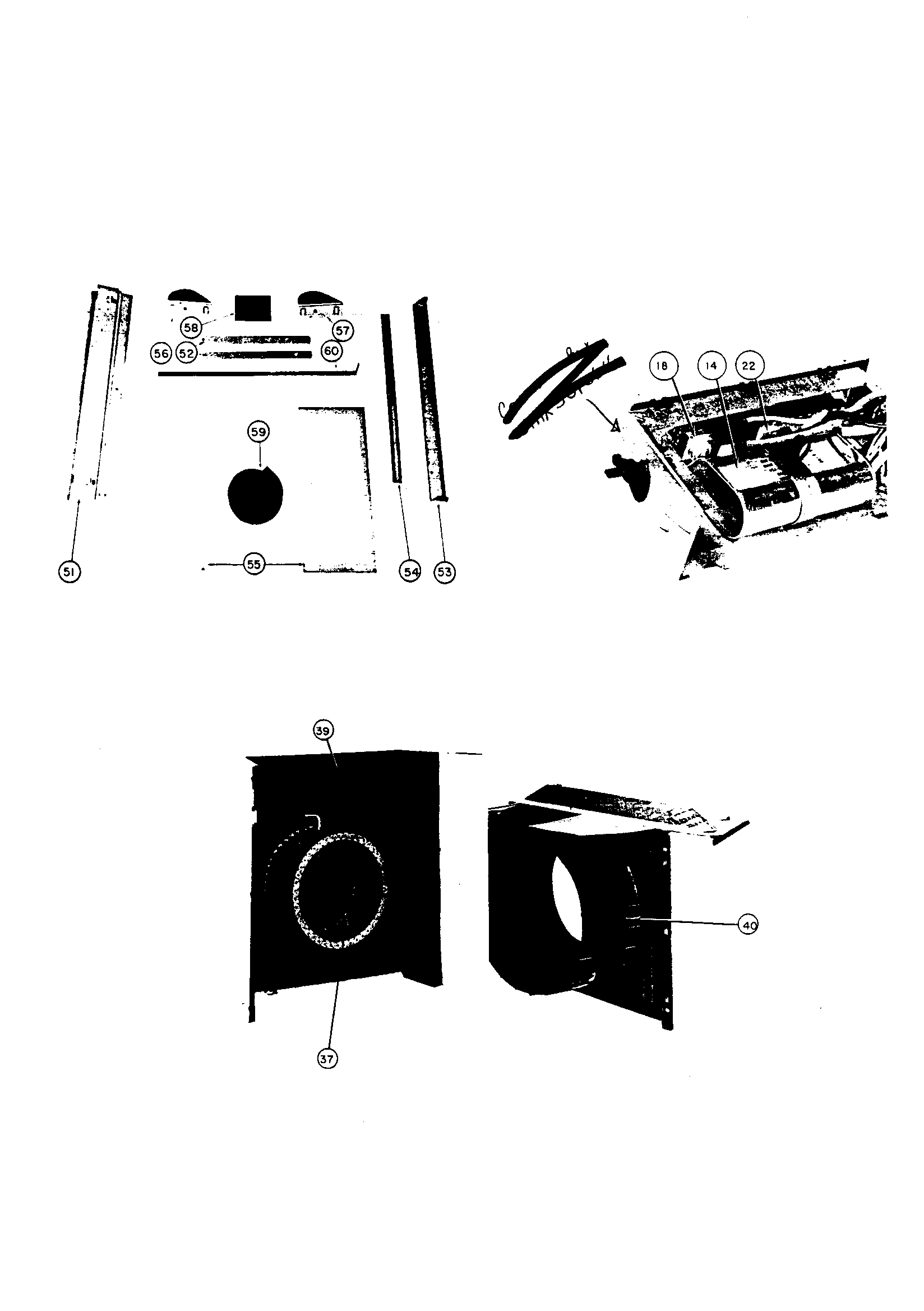 Blower housing and thermostat
