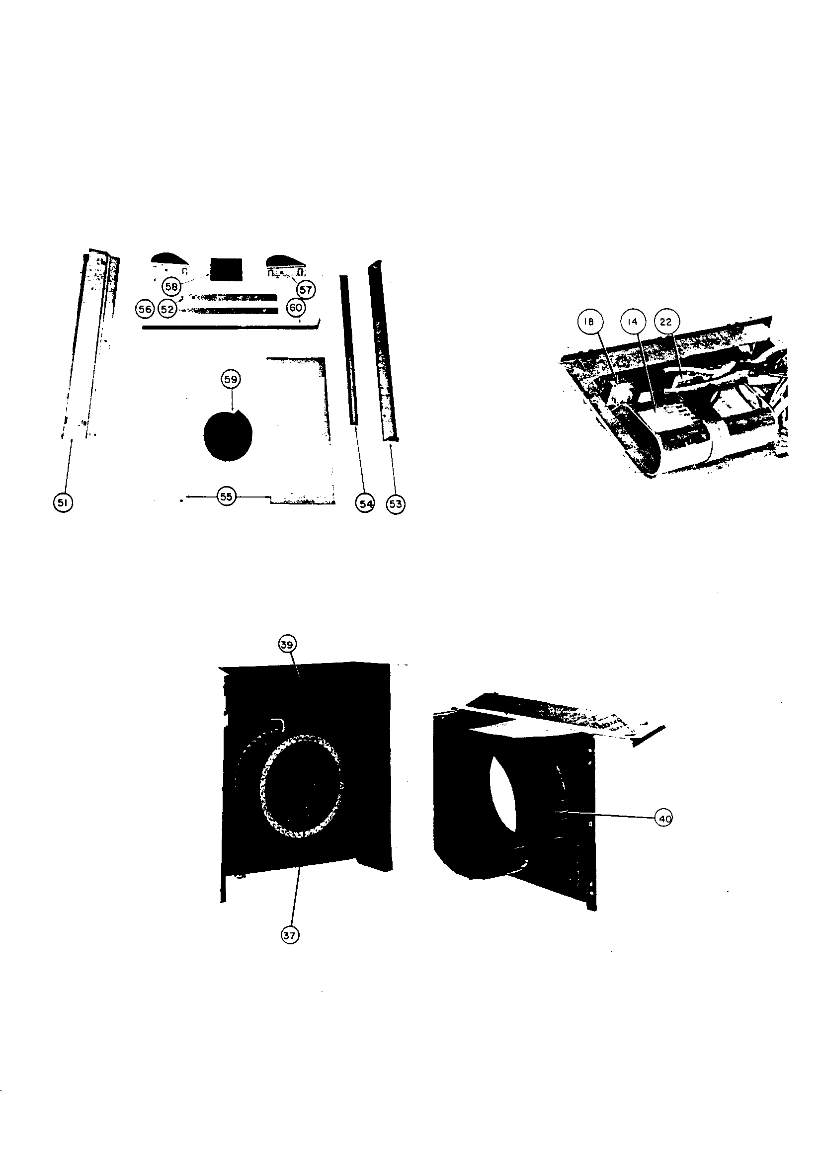 Blower housing and thermostat