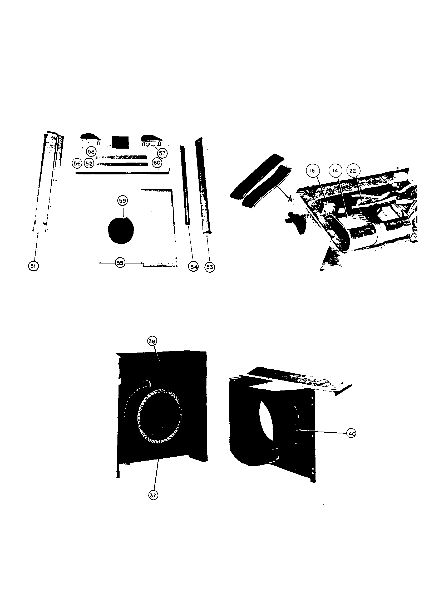Blower housing and thermostat
