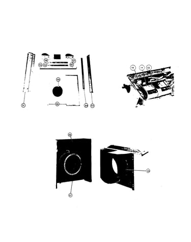 Blower housing and thermostat