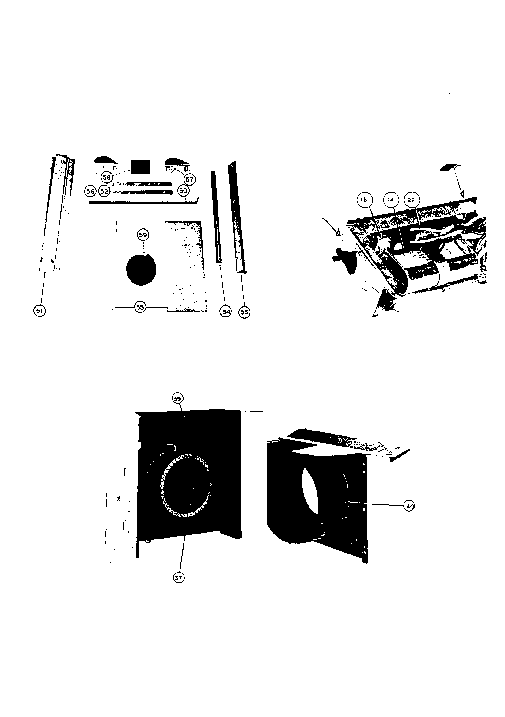 Blower housing and thermostat