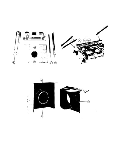 Blower housing and thermostat