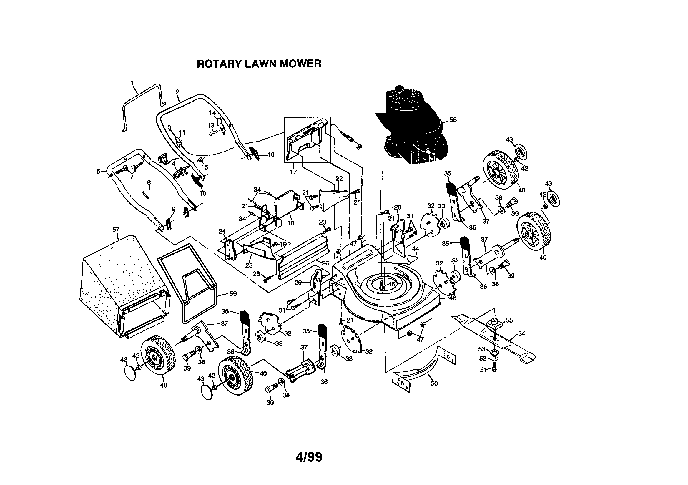 Rotary lawn mower