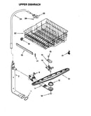 Upper dishrack and water feed