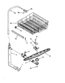 Upper dishrack and water feed