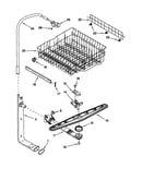 Upper dishrack and water feed