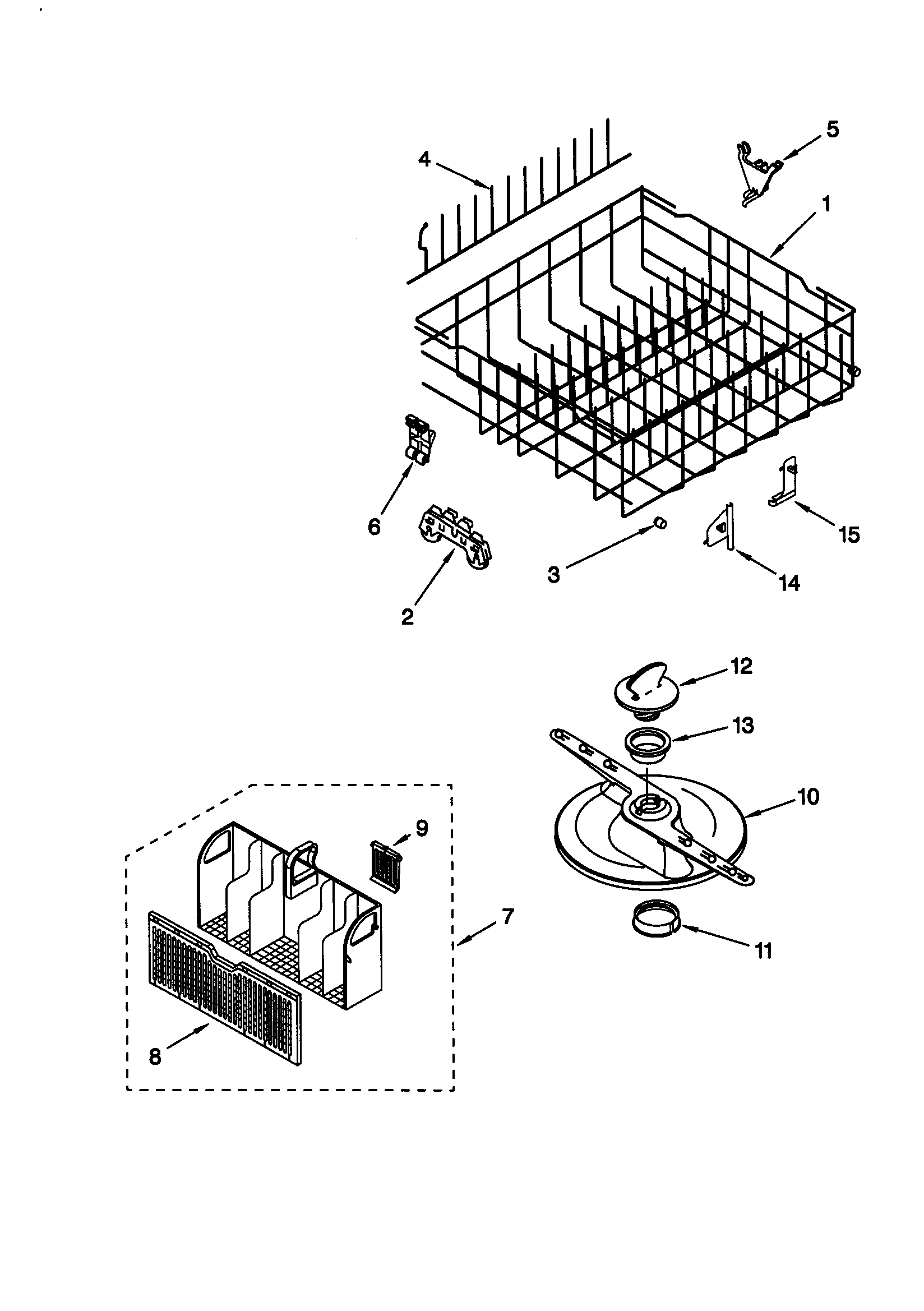 Lower dishrack