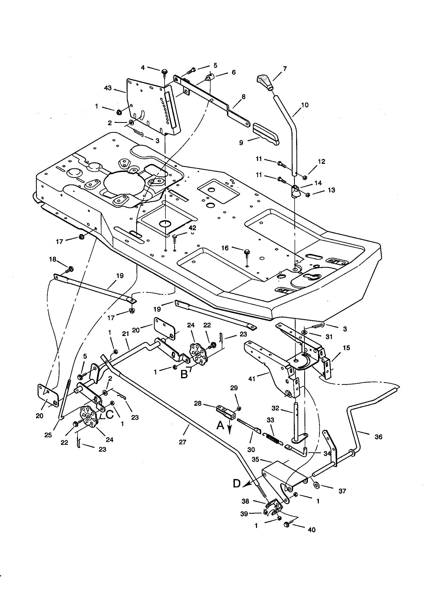 Mower housing suspension