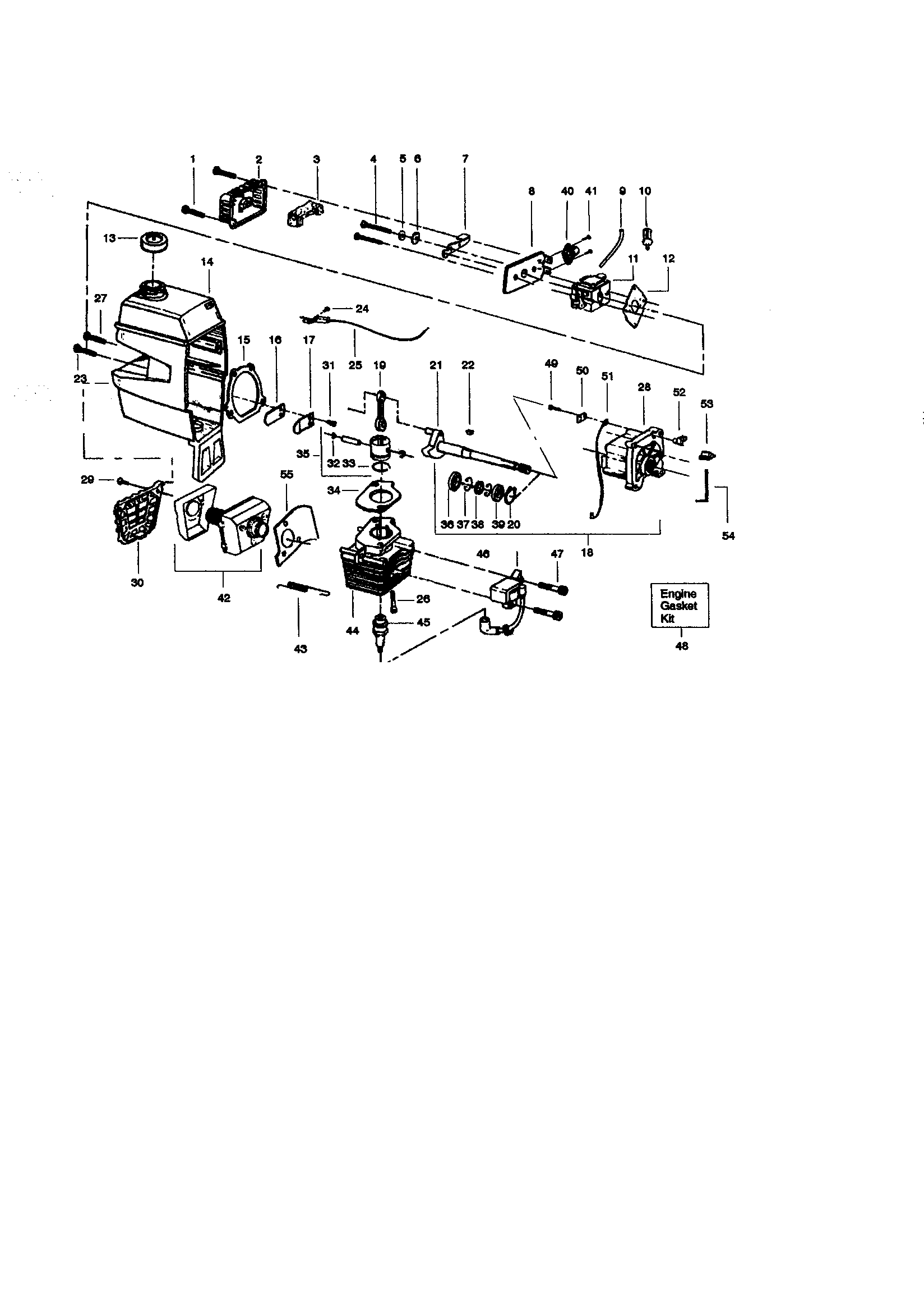 Carburetor/crankshaft