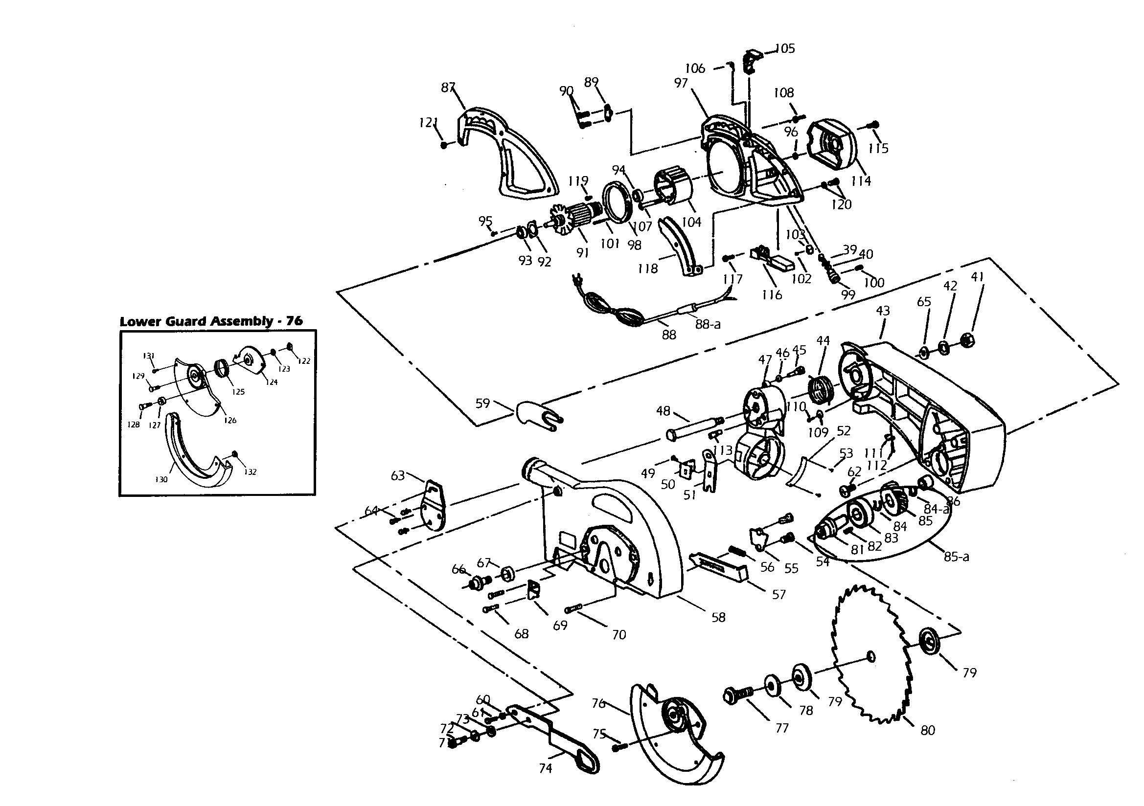 Motor and blade