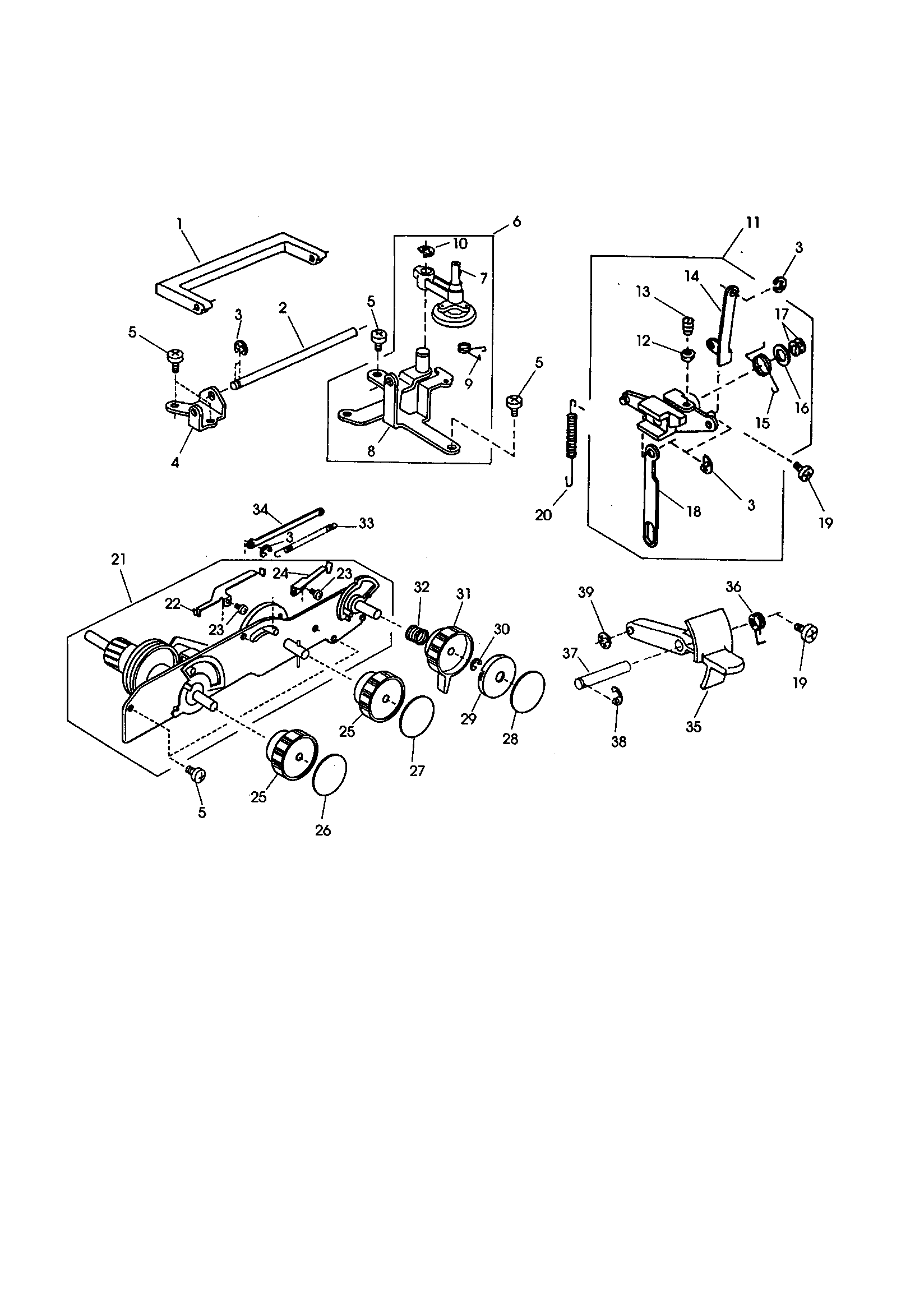 Zigzag and bobbin winder