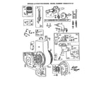 Briggs & Stratton 190402-6151-01 carburetor and flywheel diagram