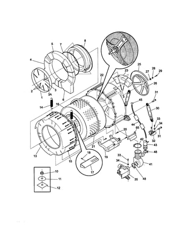 Tub and motor