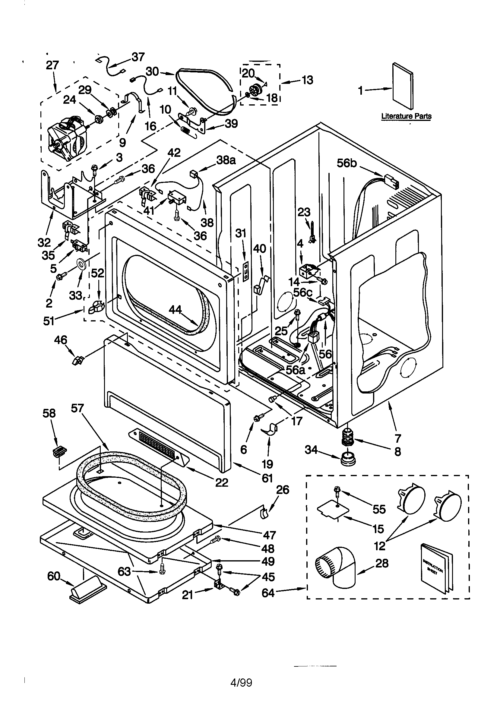 Lower cabinet/front panel