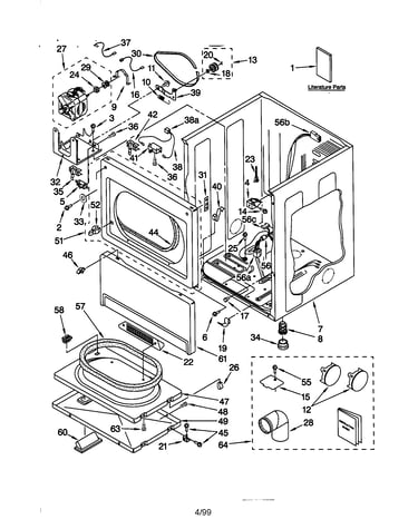 Lower cabinet/front panel